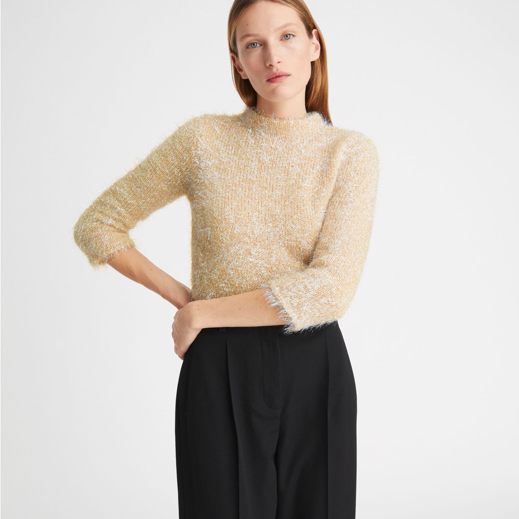 Tory Burch Tinsel Mockneck Sweater Nwot Sz Xs